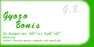 gyozo bonis business card