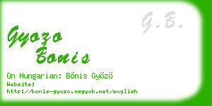 gyozo bonis business card
